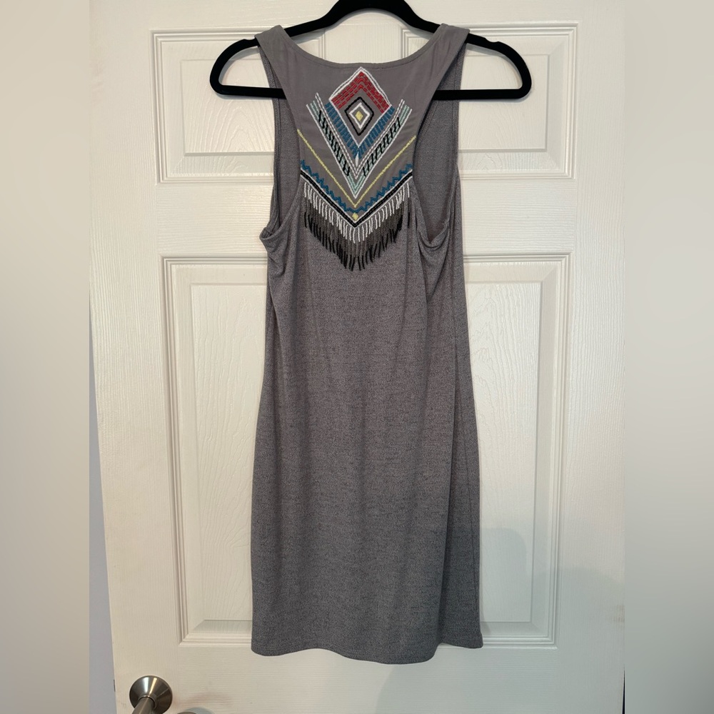 Chelsea and Violet embroidered and beaded back knee length dress